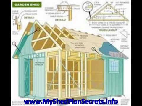 8' x 16' garden shed detailed building plans - diy plans