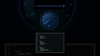 How to create 🕷️ Spider Watch Neon Animation | HTML CSS JavaScript ⌚🔥 #viral #shortsfeed #shorts