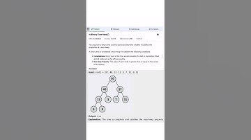 check is binary tree Heap #gfg #coding #gfgpotd #python #programming #geeksforgeeks #today #solution