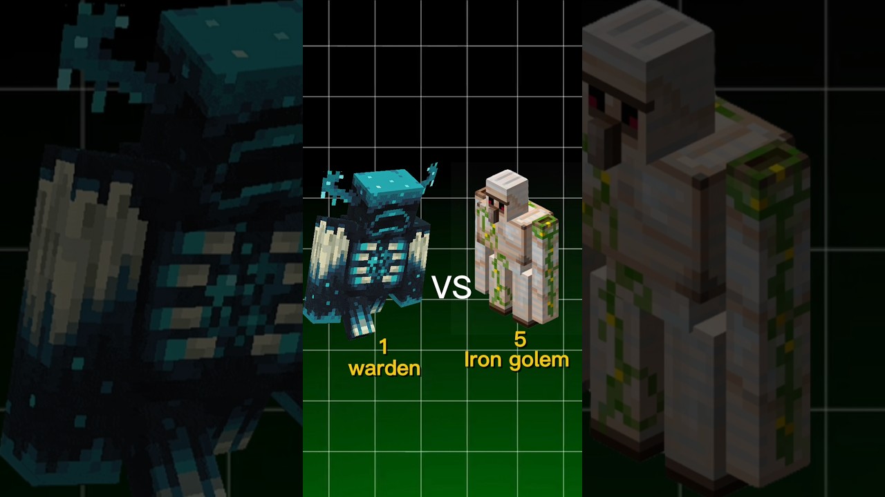 1 Warden vs 5 Iron Golems – Who Wins the Deep Dark War?