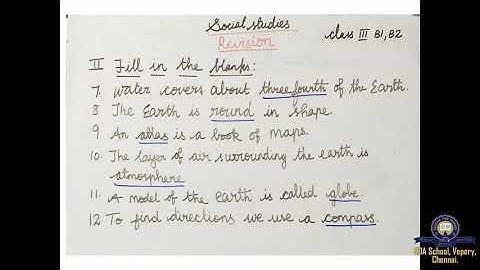 Class 3/ICSE/Social Science/Revision/Session 7