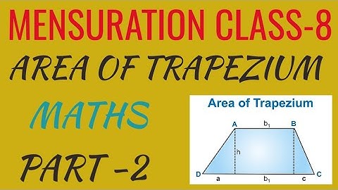 part 2/ Area of Trapezium/ex.18A question no.1to 4/ MENSURATION class 8 maths/exercise 18A