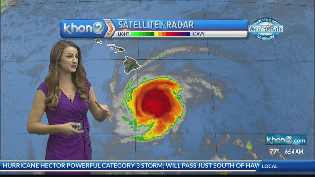 Hurricane Hector update by Kelly Simek (8/8/2018) YouTube