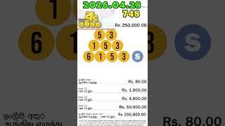 Ada Sampatha 748 2026.04.28 Today NLB Lottery Result අද සම්පත ලොතරැයි ප්‍රතිඵල #adasampatha #today