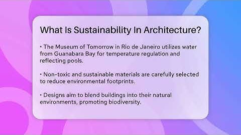 What Is Sustainability In Architecture? - Ecosystem Essentials