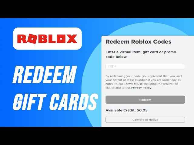 How to Redeem a Roblox Gift Card Code in 2023 & Convert it to