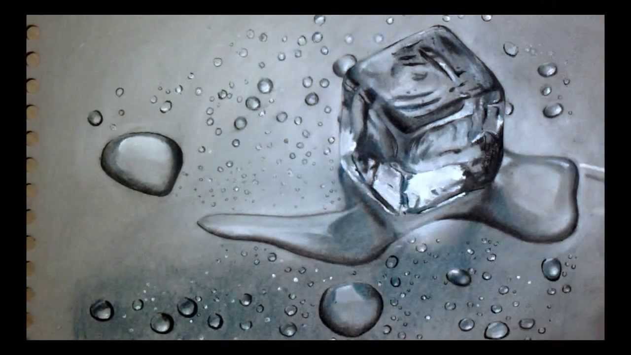 Crazy Realistic drawing 3D - Block of Ice - YouTube