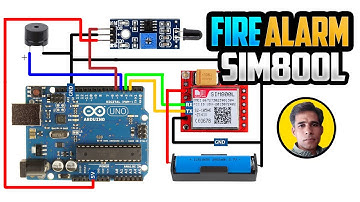 GSM Based Fire Alarm System | Flame Sensor Arduino SIM800L