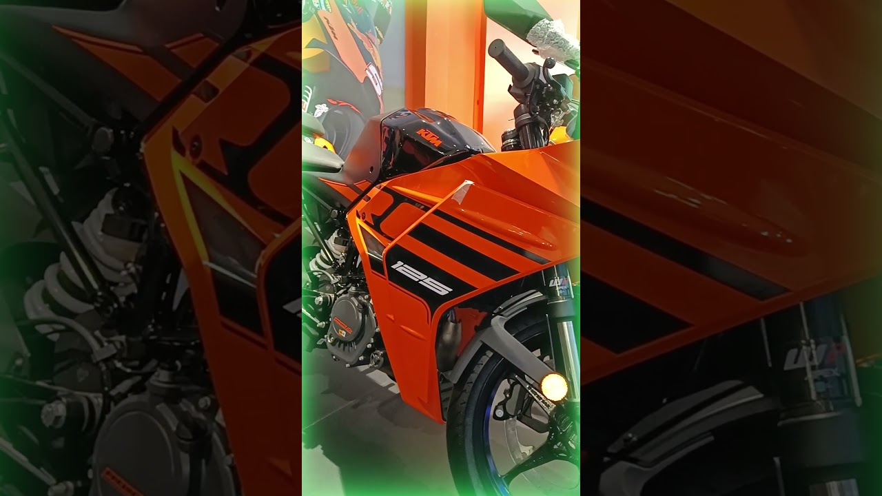 2024 KTM RC 125 Black Orange Color Graphics CloseUp