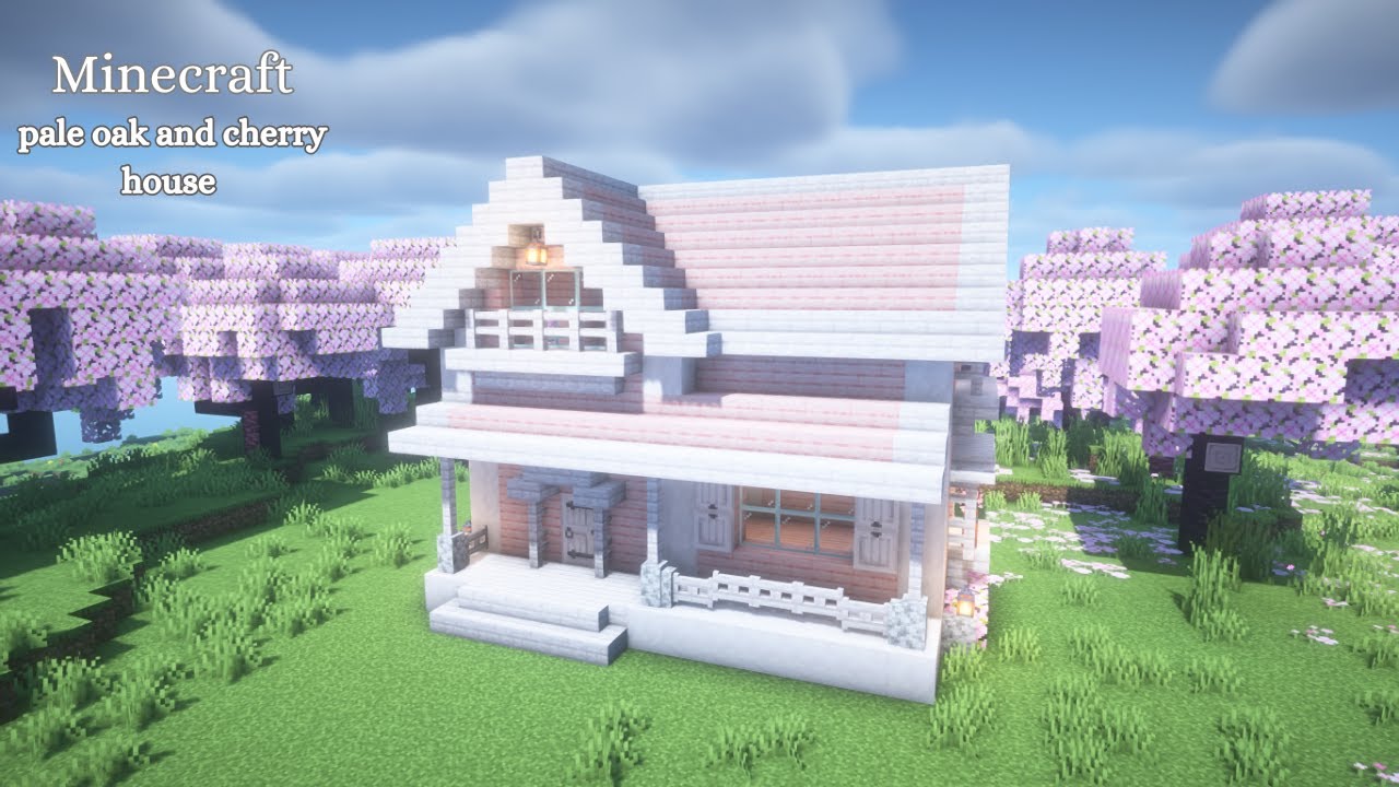 【マインクラフト】ペールオークと桜の小さな家の作り方【マイクラ建築】【Minecraft】 - YouTube