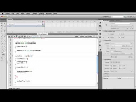 Intro to Actionscript 3 Object Oriented Programming   Making a Countdown Clock Timer Mobile clip7