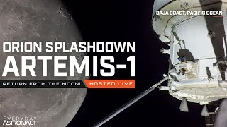 Watch Artemis-1 return from the moon! NASA's Orion is splashing down!!! #artemis1