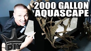 AQUASCAPING THE 2000 GALLON AQUARIUM LIVE!!!