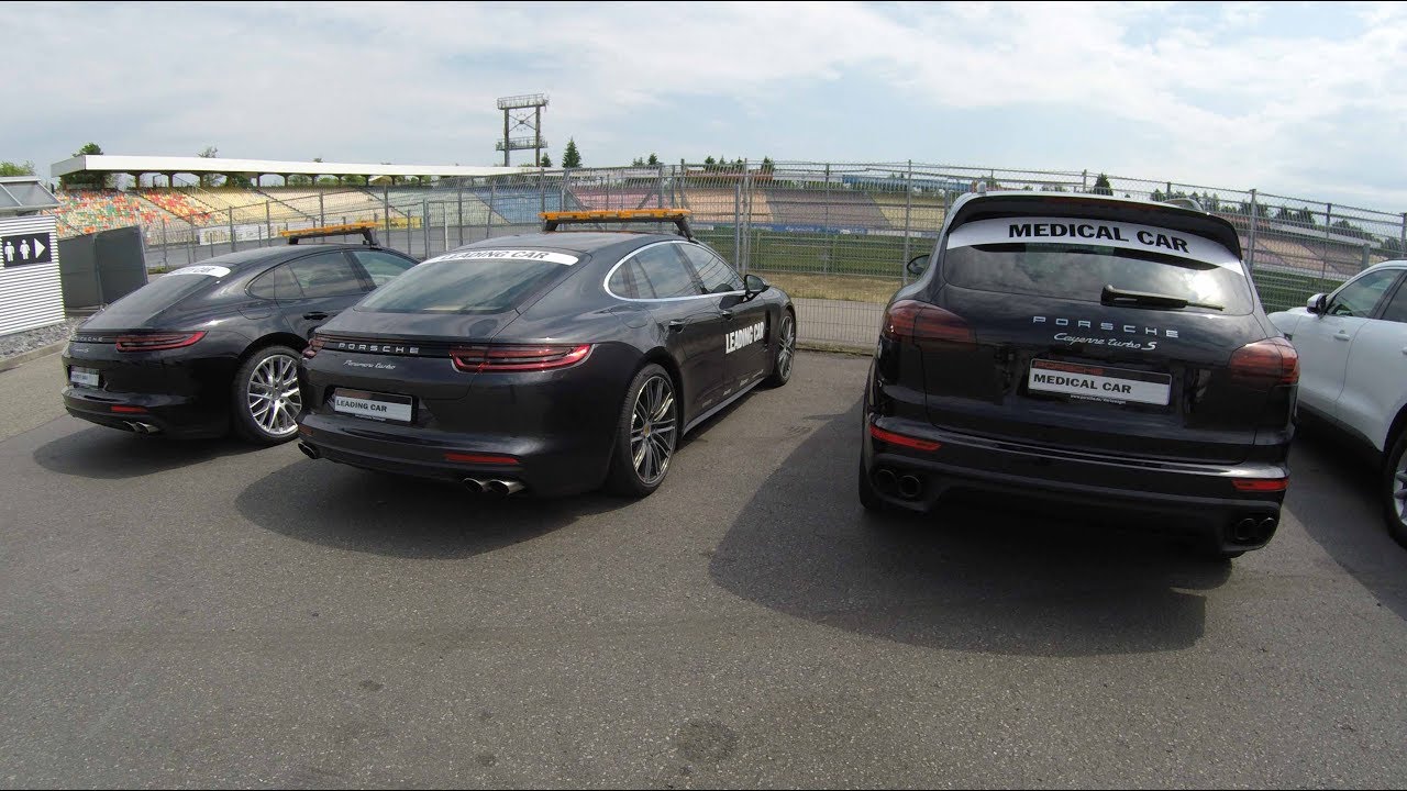 Porsche Safety Car Compilation 4 Cayenne Turbo S Panamera 4s And