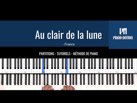 Au clair de la Lune  (piano facile)