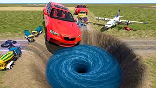 🔥 BIG & SMALL CARS vs MONSTER PIT #31 💥🚗 | WHO CAN SURVIVE? | BeamNG.drive | Impala BeamNG screenshot 3