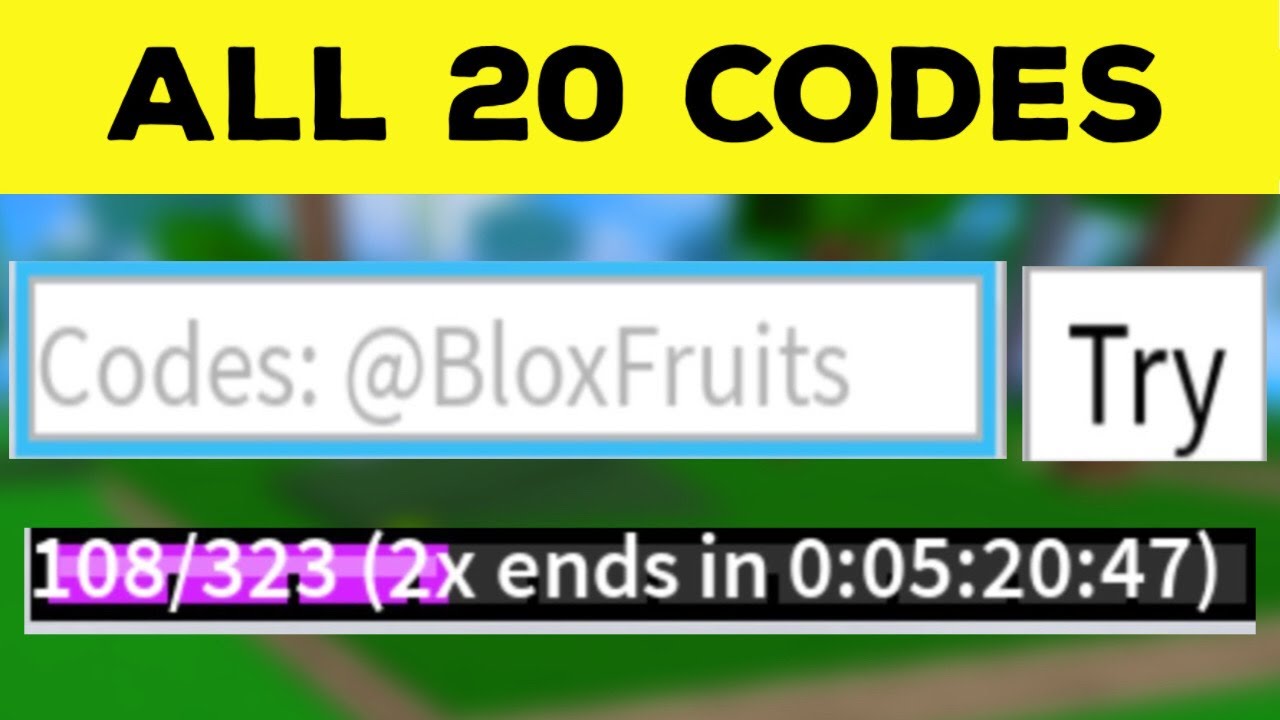 50 NEW BLOX FRUITS CODES 2X EXP *WORKING* Update 20 