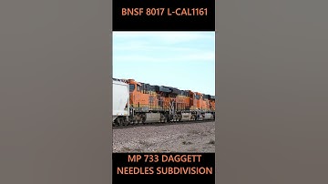 BNSF 8017 EB L-CAL1161 MP 733 NEEDLES SUB DAGGETT 12-20-2023 #bnsf #railway #automobile