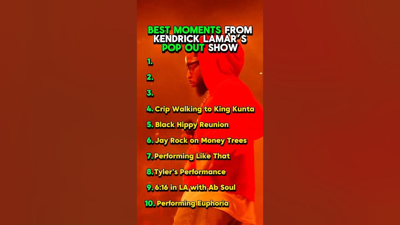 Best Moments From Kendrick Lamar’s Pop Out Show #rap #kendricklamar #kendrick #gkmc #tpab Best Moments From Kendrick Lamar’s Pop Out Show #rap #kendricklamar #kendrick #gkmc #tpab