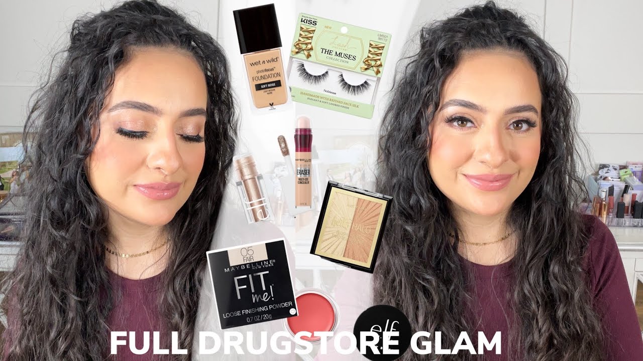 FULL DRUGSTORE *Step by Step* Soft Glam Makeup - YouTube