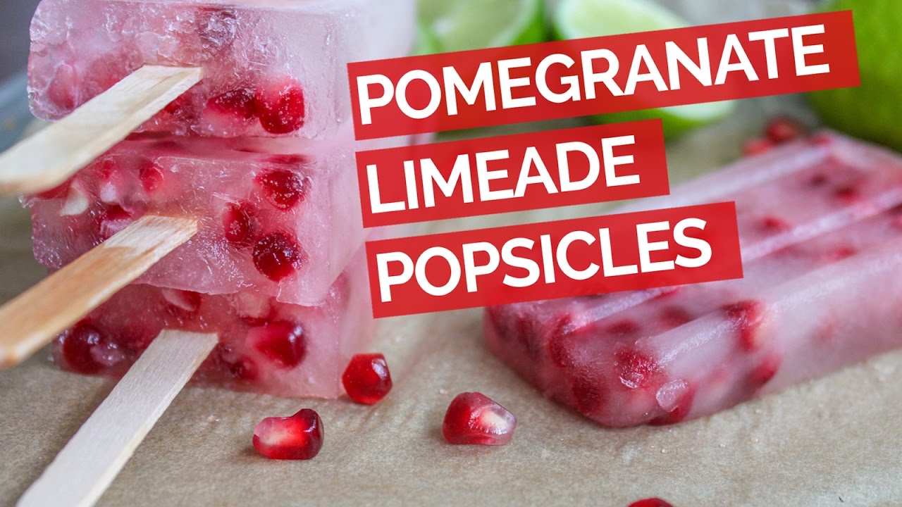 Pomegranate Limeade Popsicle Recipe - YouTube