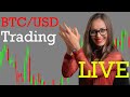 Live Bitcoin (BTCUSD) Trading &amp; Technical Analysis - My Cryptocurrency Trading Strategy