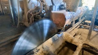 Watch As I Mill A Big 20 Foot Southern Yellow Pine Log Into A Stunning 12X12 Beam Using A 66