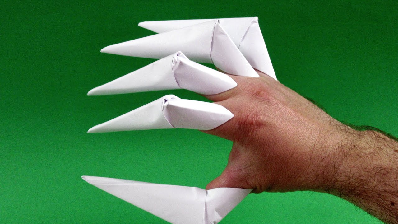 How To Make Claws Out Of Paper Step By Step Youtube