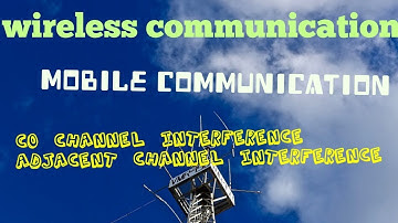 Co channel and adjacent channel interference in mobile communication