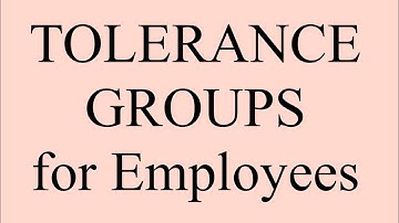 TOLERANCE GROUPS for Employees in SAP | SAP FICO | S4HANA