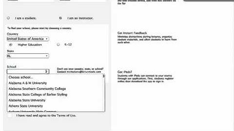 LectureTools - Create Instructor Account