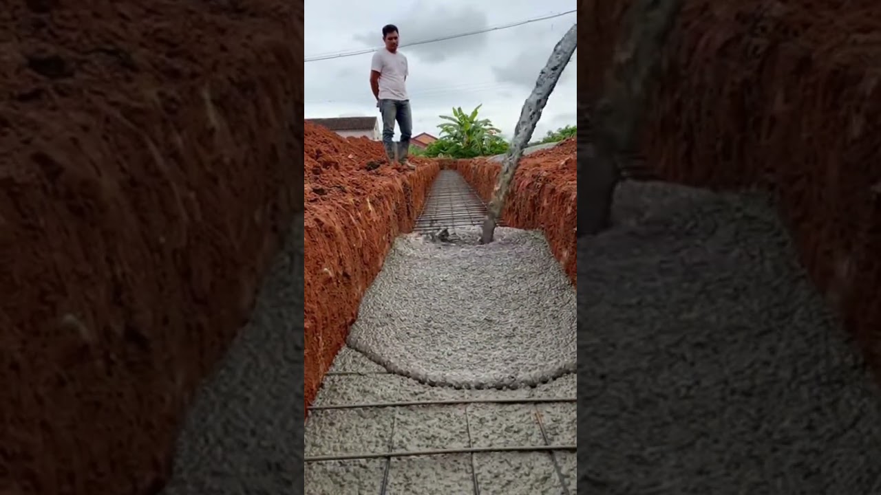 Concrete pouring without formwork wastes saves time and money 