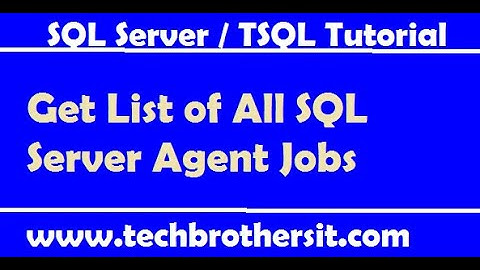 Get List of All SQL Server Agent Jobs || Disable/Enable All SQL Server Agent Jobs