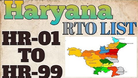 Haryana RTO code list || Haryana RTO code details || Haryana All District