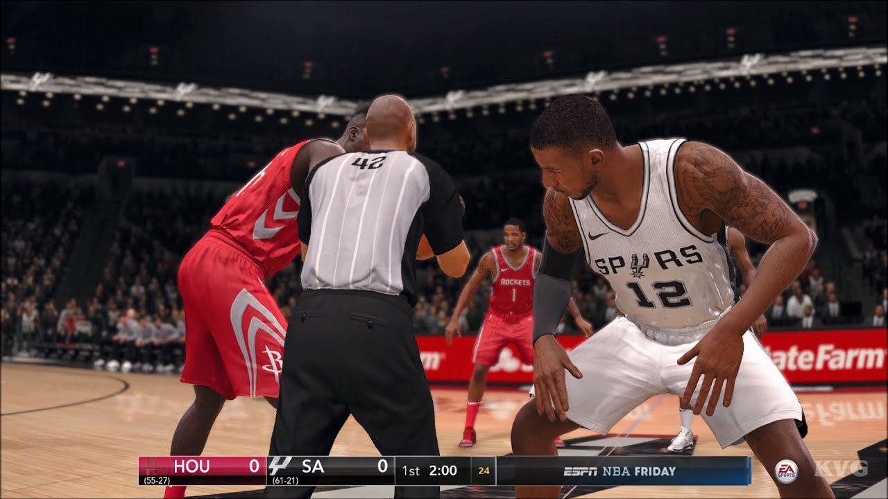 NBA Live 18 - San Antonio Spurs vs Houston Rockets - Gameplay (HD) 1080p60FPS