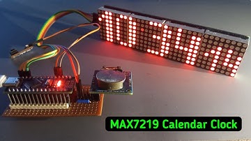MAX7219 LED Matrix Clock display | Arduino DS1307 RTC | Calendar clock projects