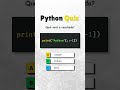 Qual será o resultado deste quiz em Python? #python #quiz
