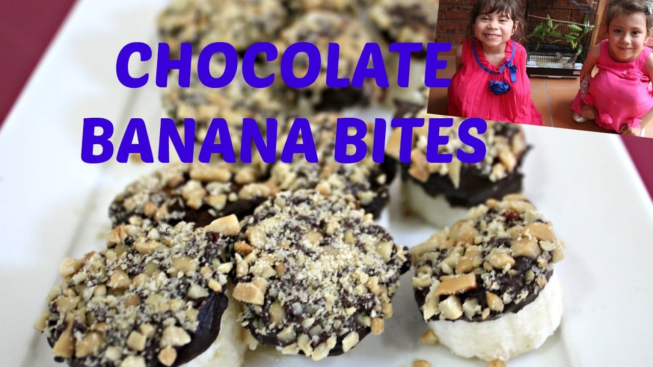 Simple CHOCOLATE BANANA BITES Recipe with Hanna and Mia YouTube