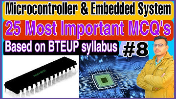#BTEUP_ONLINE_EXAM|| Microcontroller & embedded system mcq part- 8| 6th sem Mcq| #BTEUP_MCQ| MES|