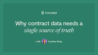 Why Contract Data Needs a Single Source of Truth