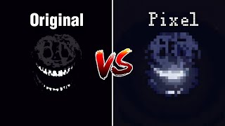 DOORS All Jumpscare Original vs Pixel - Door Hotel Upgrade