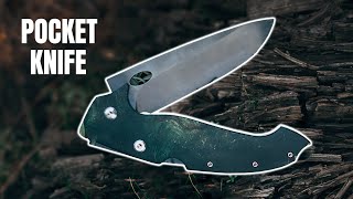 Making an EDC FOLDING KNIFE w/ Stabilized Wood Handle