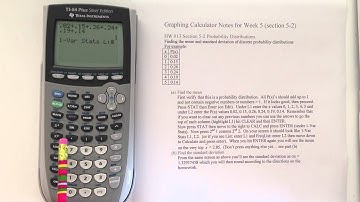 Math 119 - TI Notes - HW 13 - Section 5-2