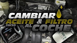 CAMBIAR ACEITE Y FILTRO AL COCHE | Ford Focus MK1 | J.PIQUERAS       (En español)