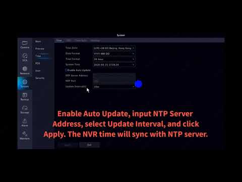 how to sync the UNV device time