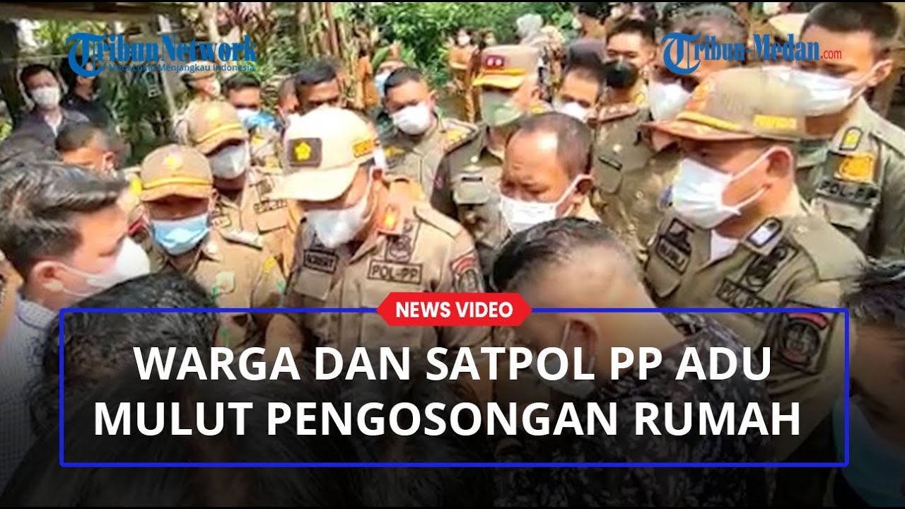 TEGANG Warga dan Satpol PP Adu Mulut Saat Rencana Pengosongan Rumah di Lahan Dinas Pertanian Sumut
