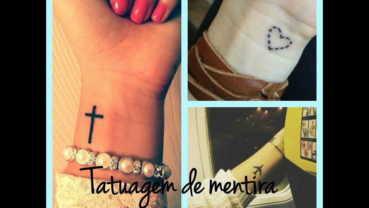 Como fazer tatuagem de mentira-Vida de Menina - YouTube