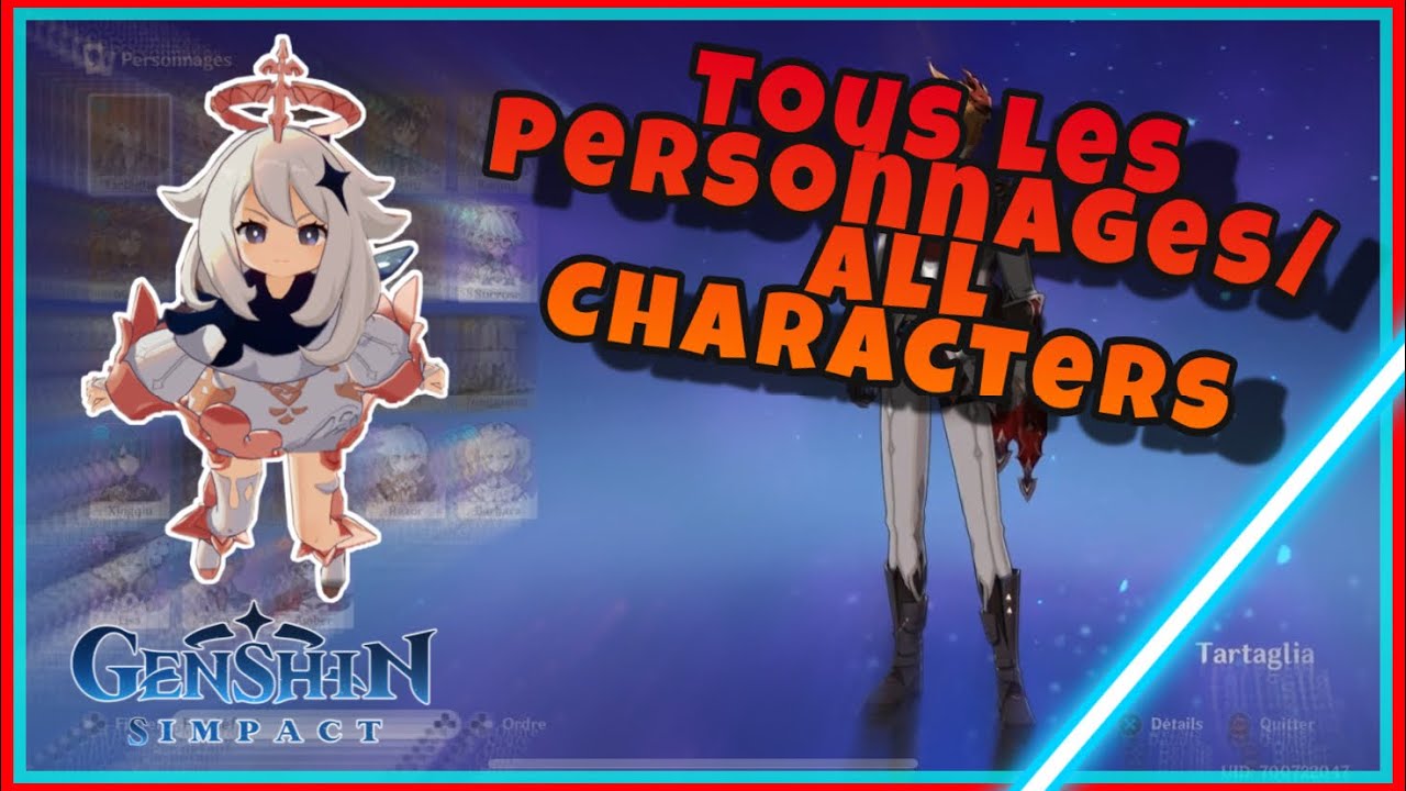 TOUT LES PERSONNAGES GENSHIN IMPACT/ALL CHARACTERS GENSHIN IMPACT - YouTube