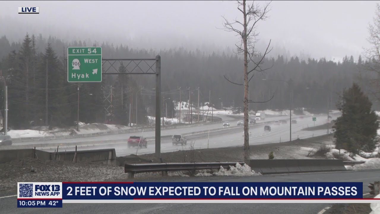 2 feet of snow expected on mountain passes | FOX 13 Seattle - YouTube