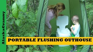 Portable Flushing Toilet Outhouse AlaskaGranny Granny Camp Off Grid Alaska